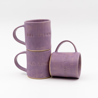 "Still normal size" purple mug