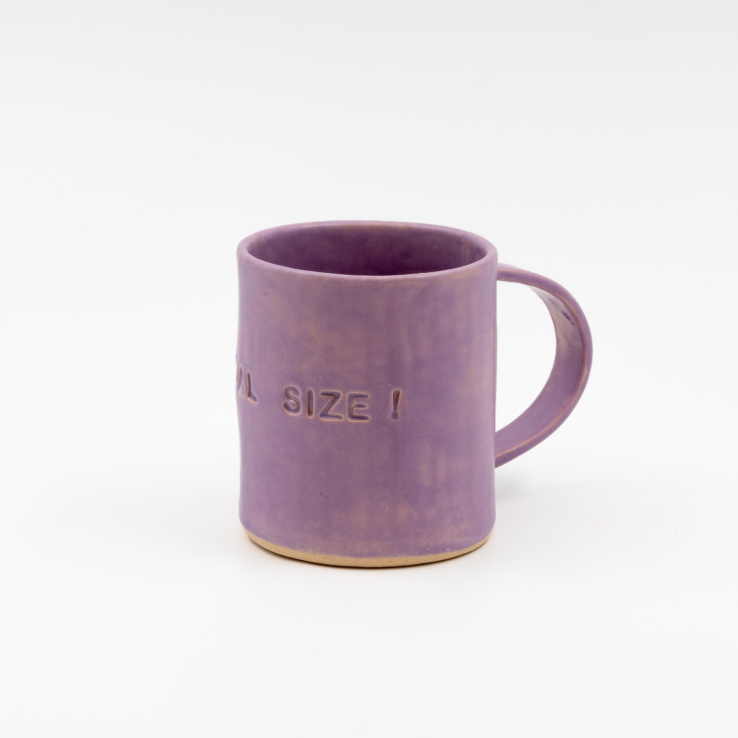 "Still normal size" purple mug