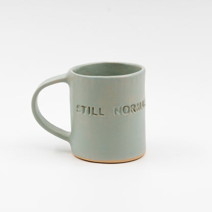 "Still normal size" pastel green mug